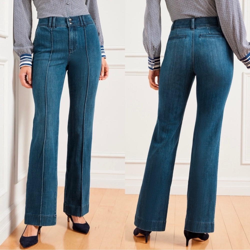 Talbots Women's Teal Blue Flare Jeans